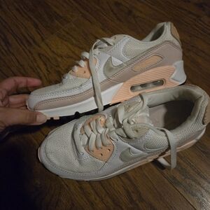 White and Peach Sneakers